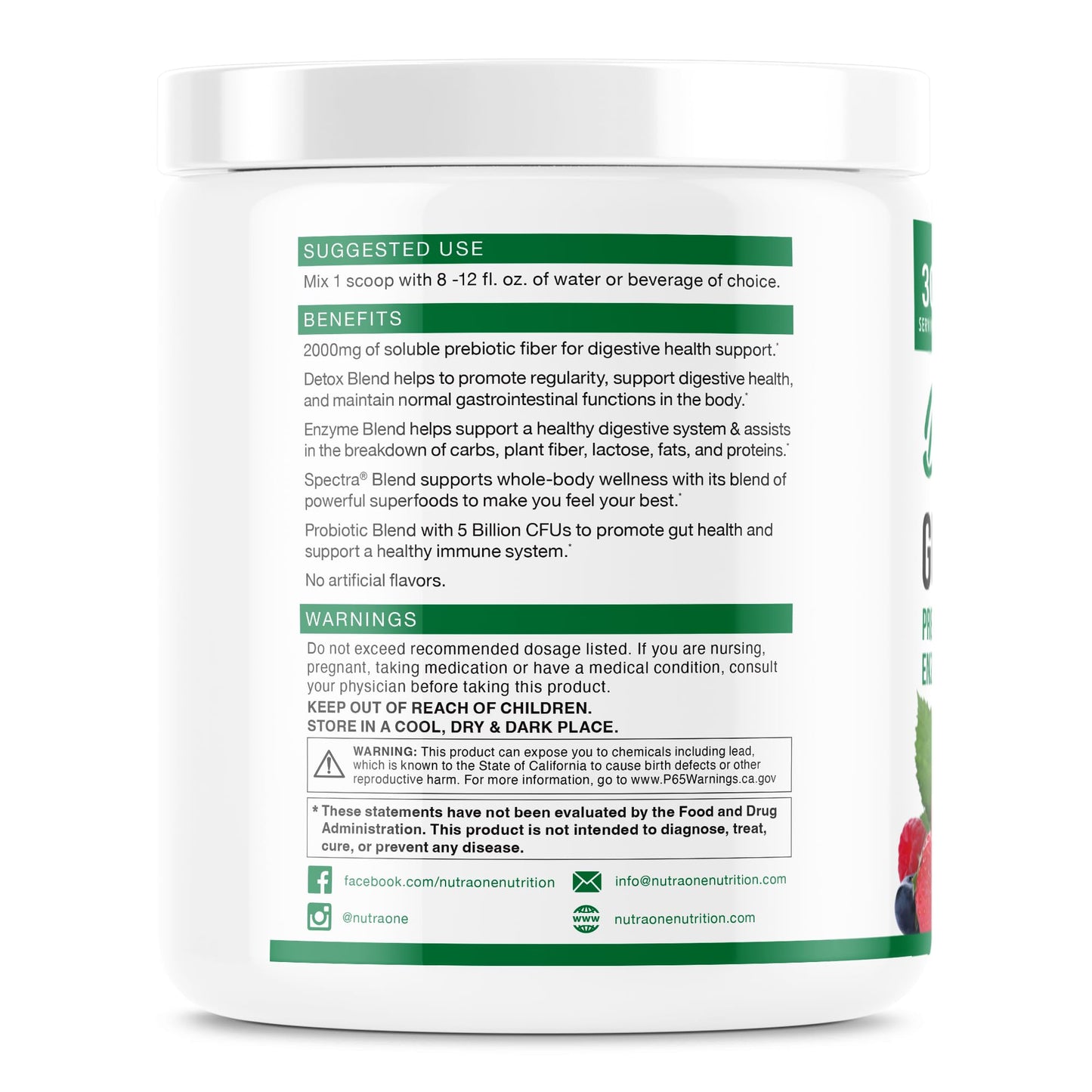DetoxOne Daily Gut Health Powder* | Supports Normal/Healthy Digestive Function*| Promotes Detoxification*| Boost Energy & Improves Nutrient Absorption* - dailyvitalstore