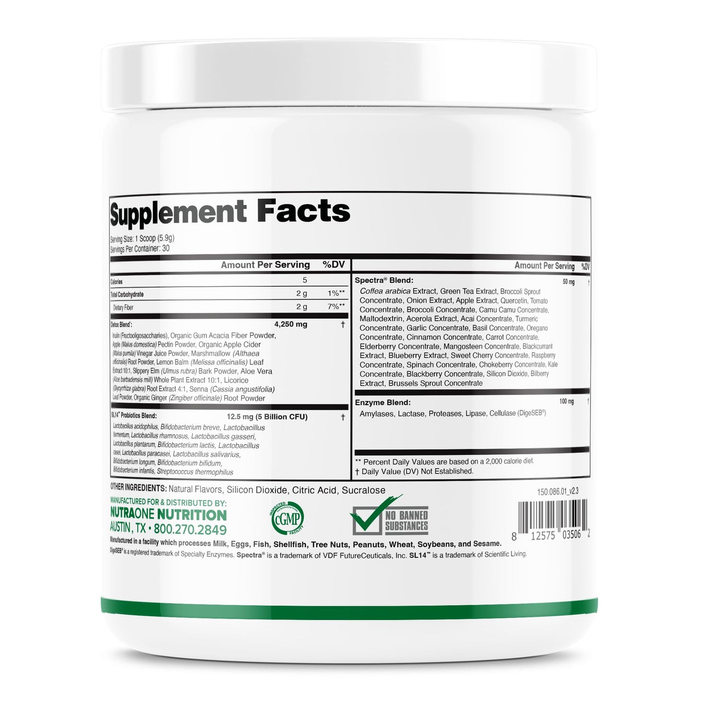 DetoxOne Daily Gut Health Powder* | Supports Normal/Healthy Digestive Function*| Promotes Detoxification*| Boost Energy & Improves Nutrient Absorption* - dailyvitalstore