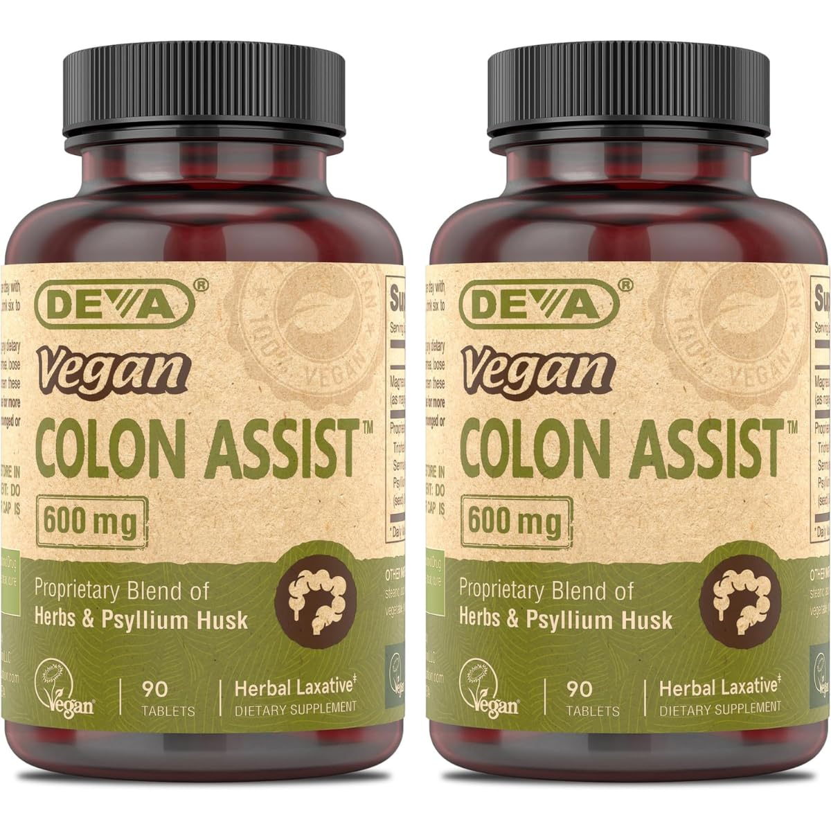 DEVA Vegan Colon Assist 90 Tabs (Pack of 2) - dailyvitalstore