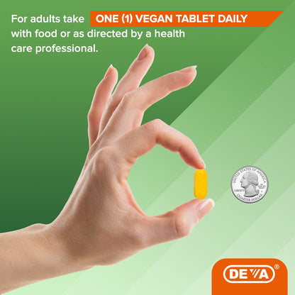 Deva Vegan Glucosamine-MSM-CMO & Turmeric Supplement - Gluten Free Plant Based Nutritional Supplement - 90 Tablets, 1-Pack - dailyvitalstore