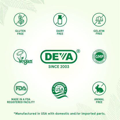 DEVA Vegan Multivitamin for Women & Men with Iron, Vitamin C, E, B Complex Vitamins, Zinc, 90 Tiny Tablets - dailyvitalstore