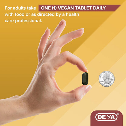 DEVA Vegan Multivitamin & Mineral Supplement with Iron 2-Pack, Spirulina, Chlorella, Ashwagandha, Broccoli & More, 90 Coated Tablets Each - dailyvitalstore