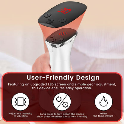 Dexmary Lymphatic Drainage Massager, Anti Cellulite Massage Tool with Microcurrent & Vibration, Rechargeable Body Sculpting Machine for Legs, Arms, Stomach and Thighs - dailyvitalstore