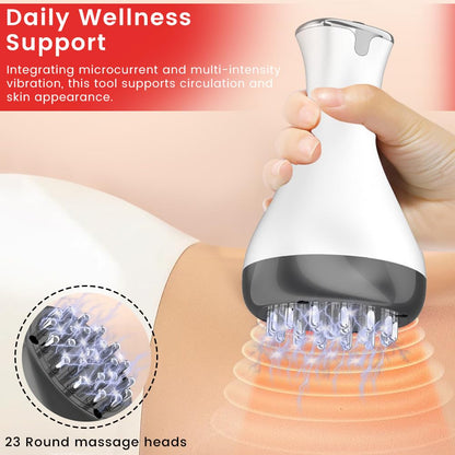 Dexmary Lymphatic Drainage Massager, Anti Cellulite Massage Tool with Microcurrent & Vibration, Rechargeable Body Sculpting Machine for Legs, Arms, Stomach and Thighs - dailyvitalstore