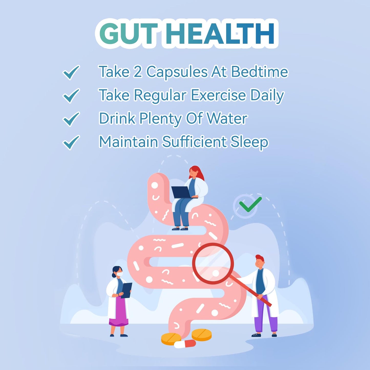 DIATMOON Gut Cleanse Capsules, Gut and Colon Support, Detox & Cleanse, for 15 Days, Non-GMOs, Non-Gluten, Vegan, Colon Cleanse Supplement, 30 Count - dailyvitalstore
