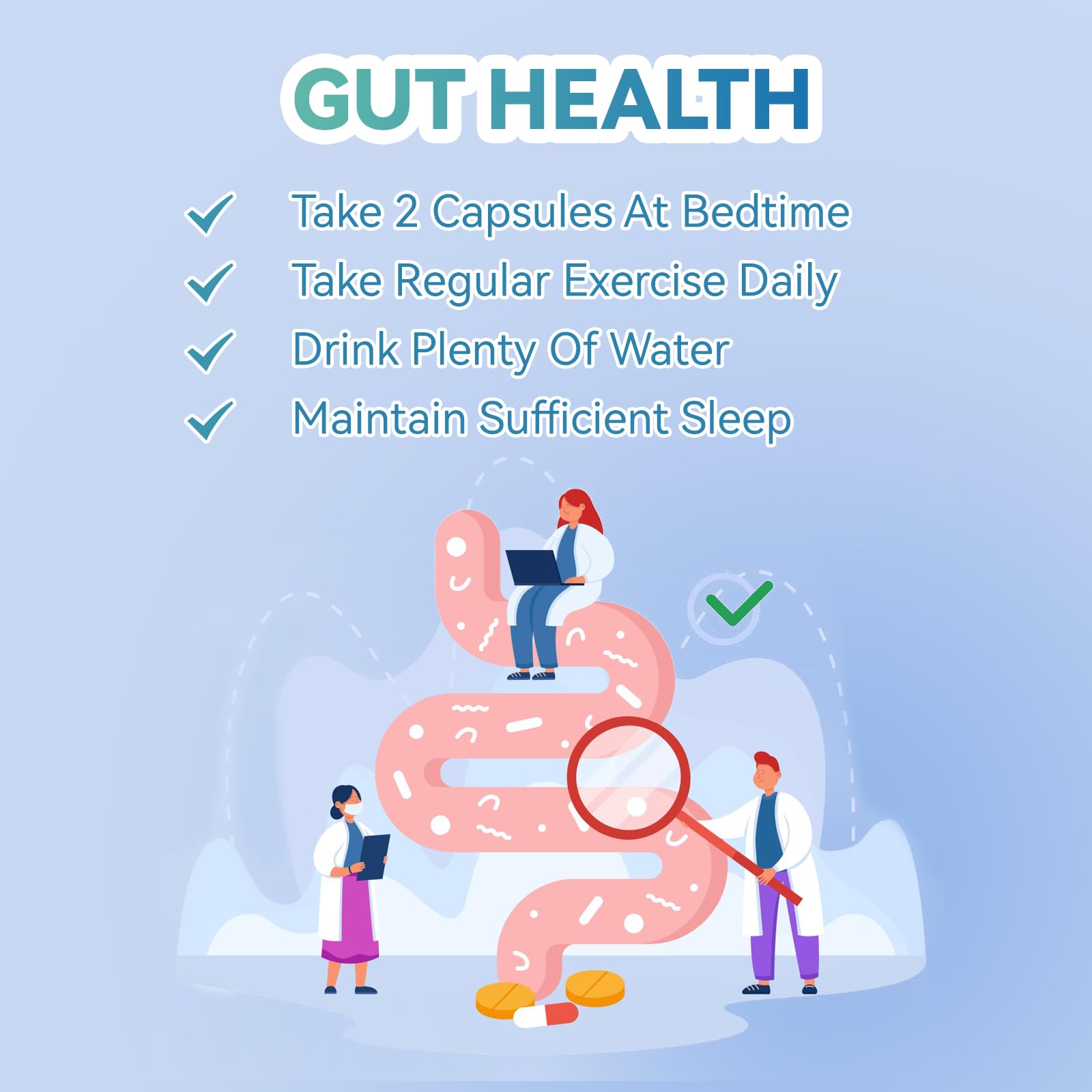 DIATMOON Gut Cleanse Capsules, Gut and Colon Support, Detox & Cleanse, for 15 Days, Non-GMOs, Non-Gluten, Vegan, Colon Cleanse Supplement, 30 Count - dailyvitalstore