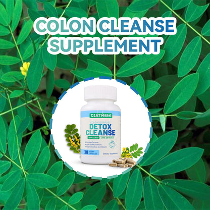 DIATMOON Gut Cleanse Capsules, Gut and Colon Support, Detox & Cleanse, for 15 Days, Non-GMOs, Non-Gluten, Vegan, Colon Cleanse Supplement, 30 Count - dailyvitalstore