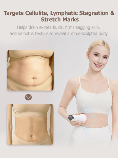 DiDEER Lymphatic Drainage Massager & Anti Cellulite Massage Tool, for Legs, Arms & Belly, Body,Helps Reduce Stretch Marks & Cellulite,with Microcurrent, Light Heat & Vibration - dailyvitalstore
