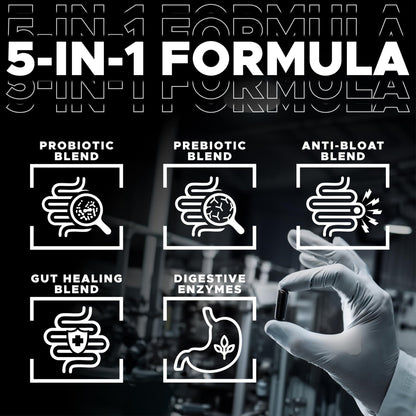 DIGESTIVAL 5-in-1 Gut Health Formula: Probiotics, Prebiotics, Enzymes, Gut Healing & Bloat Relief with 53 Ingredients, 60 Billion CFU, and Advanced Support for IBS, - dailyvitalstore