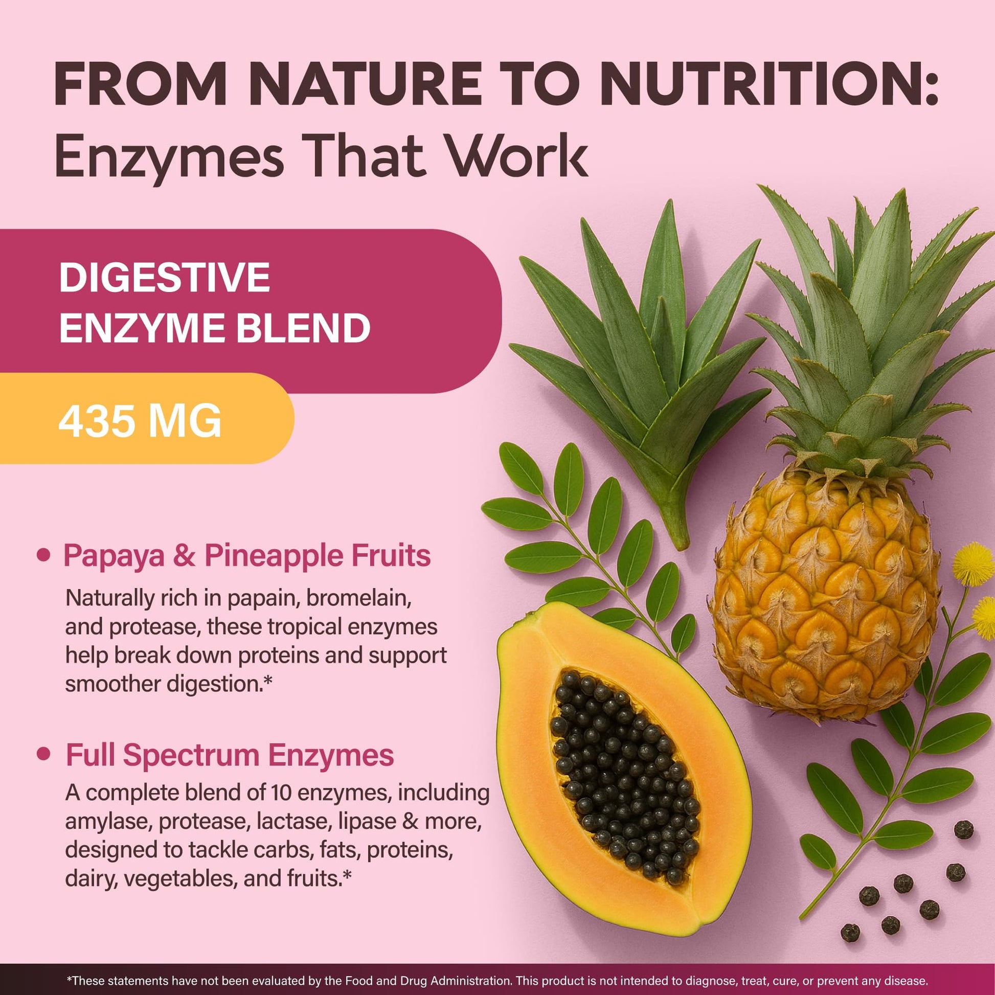 Digestive Enzymes for Women - Multi Digestive Enzymes | Papaya | Bromelain | Probiotic & Prebiotics - Gut & Digestion Support, Bloating Relief - Vegan, Lab Tested - dailyvitalstore