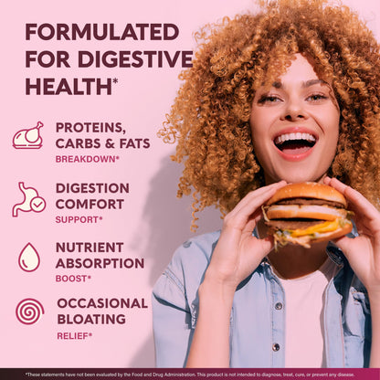 Digestive Enzymes for Women - Multi Digestive Enzymes | Papaya | Bromelain | Probiotic & Prebiotics - Gut & Digestion Support, Bloating Relief - Vegan, Lab Tested - dailyvitalstore
