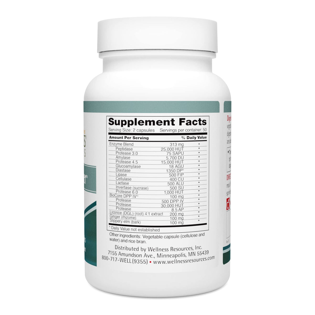 Digestive Helper with BioCore DPP IV, Multi Digestive Enzyme Supplement for Gluten Digestion and Breakdown of Fats, Casein, Proteins (100 Capsules, Vegetarian) - dailyvitalstore