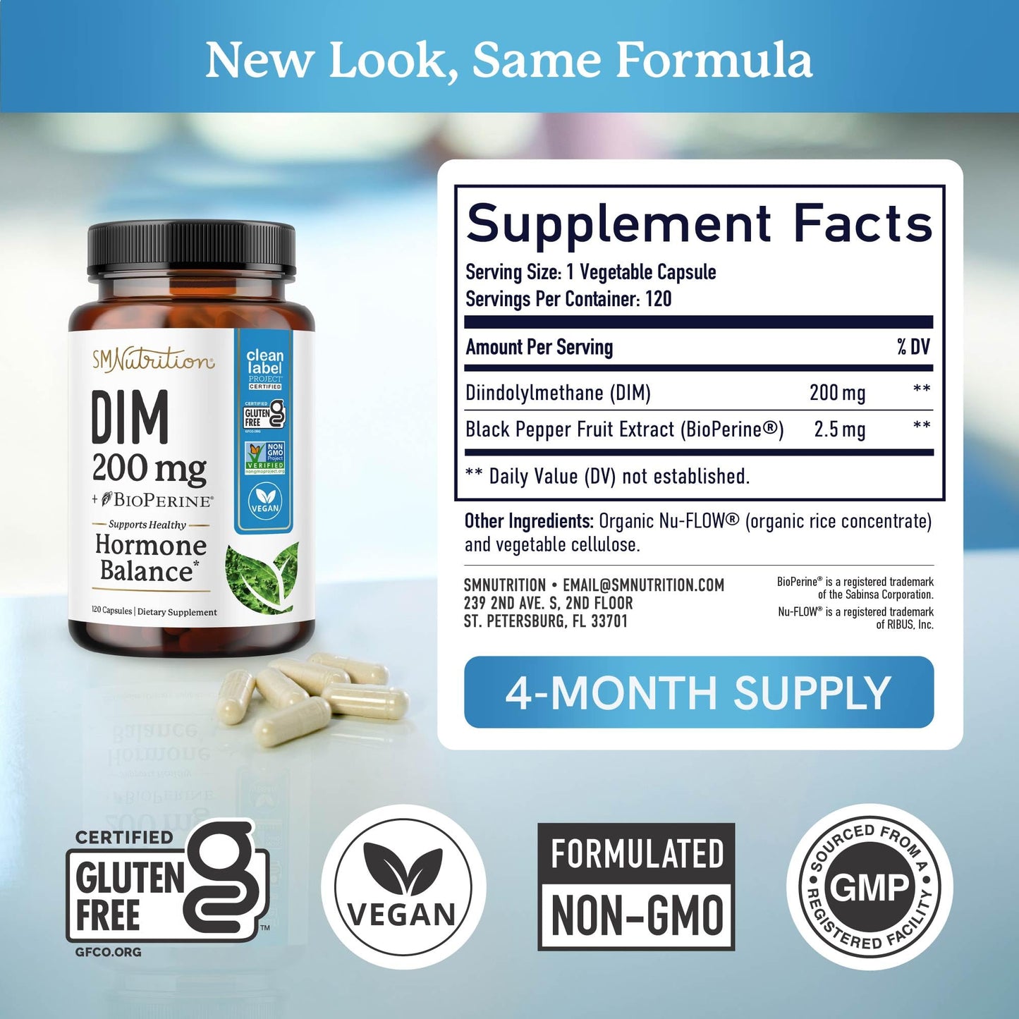 DIM Supplement 200 mg (120 Ct) | Estrogen Balance for Women & Men | Hormone Balance, Hormonal Acne Supplements, Menopause, Antioxidant & PMS Support - dailyvitalstore