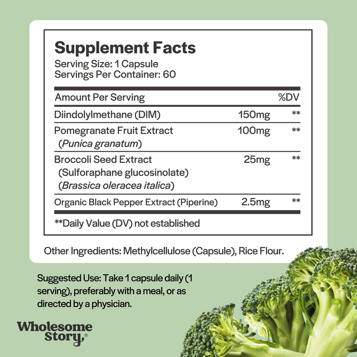 DIM Supplement Women | DIM SGS | Pomegranate, Broccoli and Black Pepper Blend | Estrogen & Hormone Balance for Women | Cell and Tissue Health | 60-Day Supply | Clean Label Project Certified - dailyvitalstore