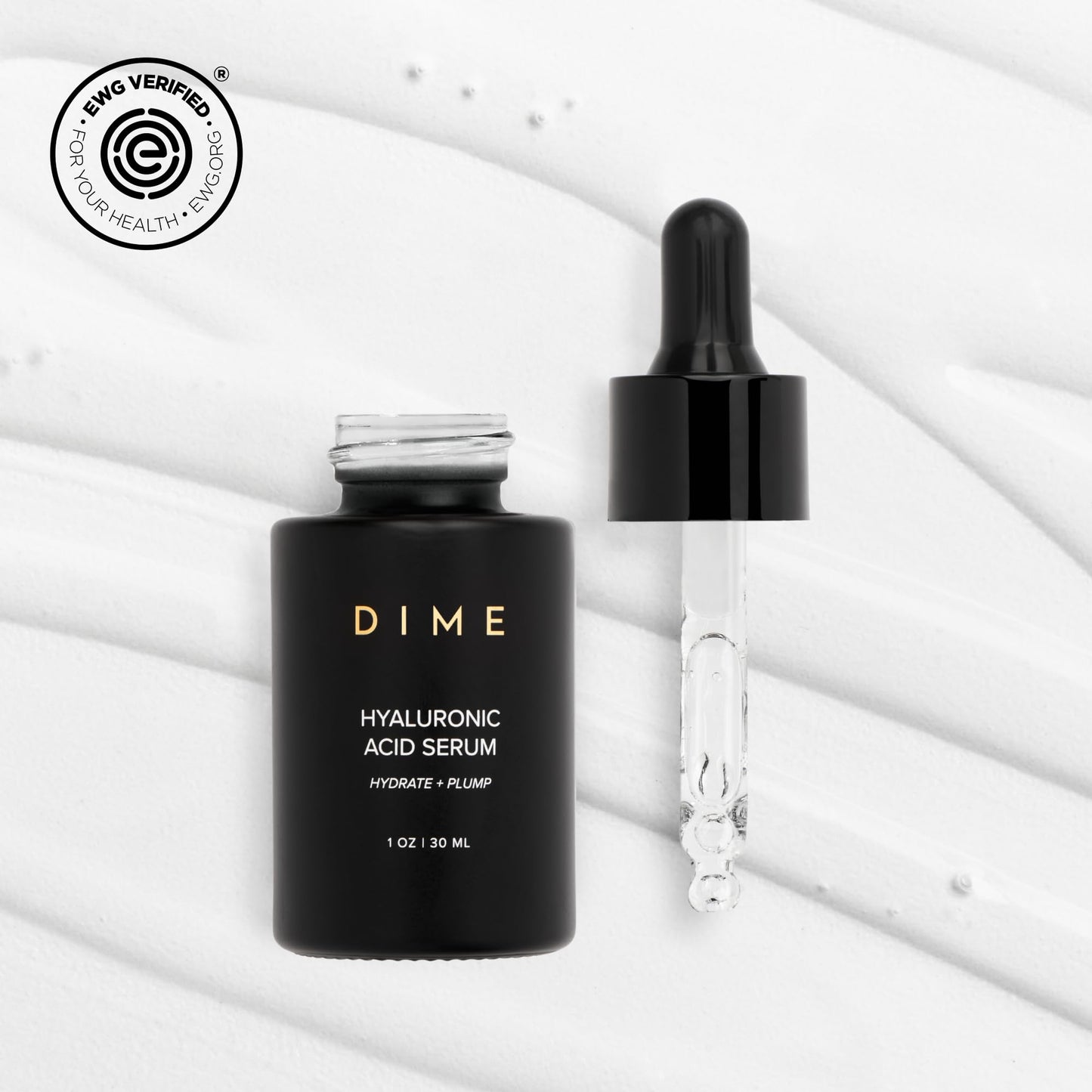 DIME Beauty Hyaluronic Acid Serum, Ultra Hydrating Face Serum with Pure Hyaluronic Acid, 1 oz / 30 ml - dailyvitalstore