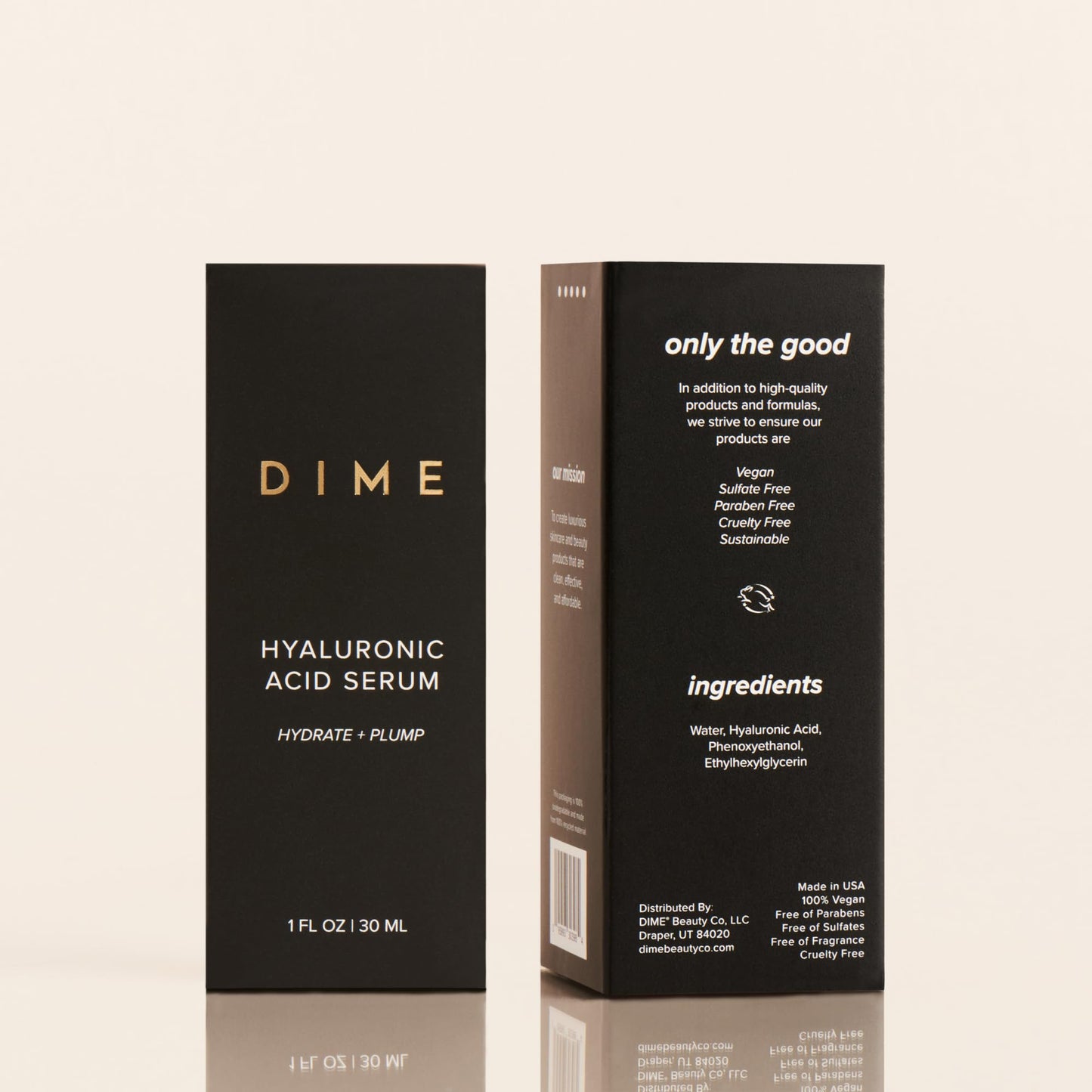 DIME Beauty Hyaluronic Acid Serum, Ultra Hydrating Face Serum with Pure Hyaluronic Acid, 1 oz / 30 ml - dailyvitalstore