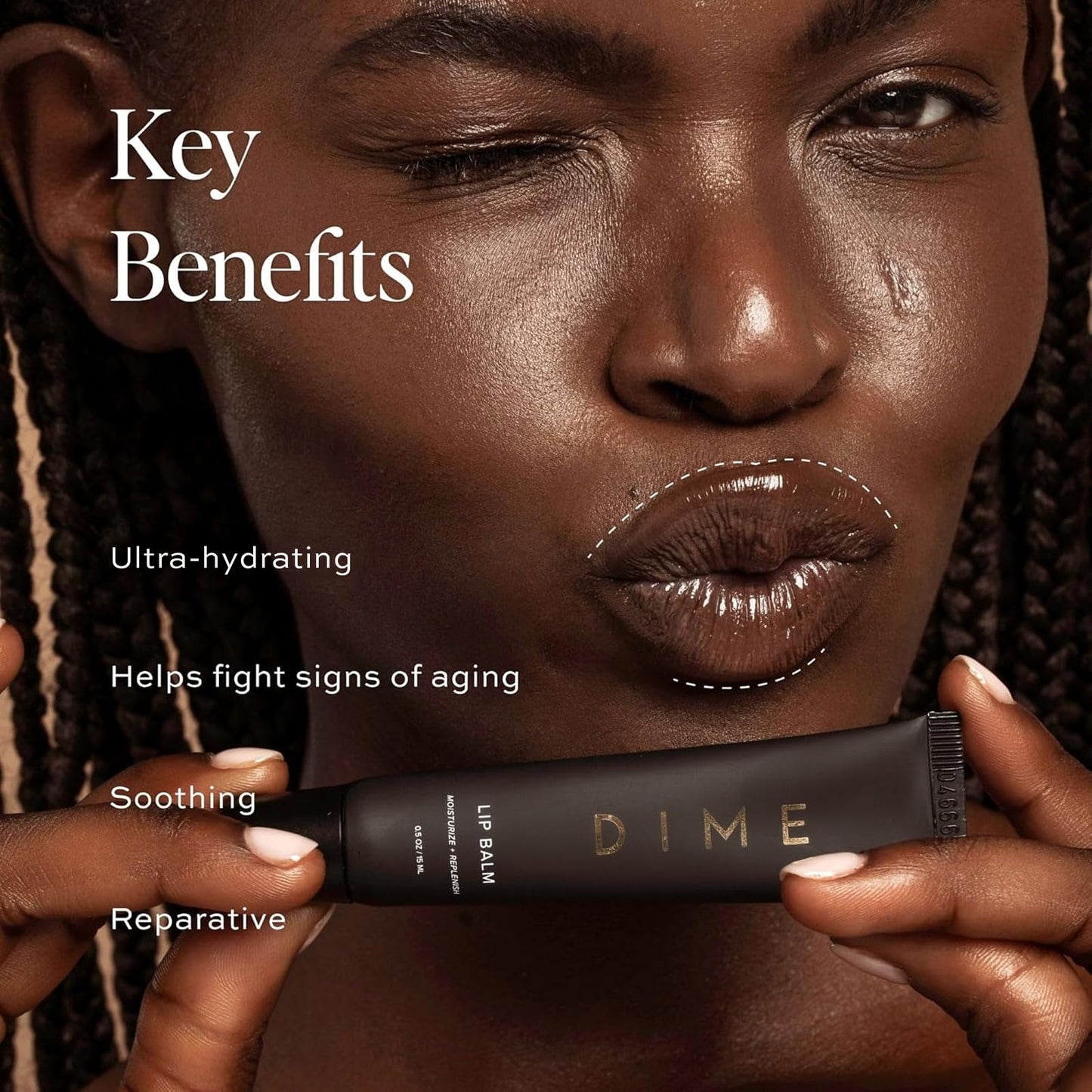 DIME Beauty Lip Balm, Hydrating Lip Balm and Gloss, Vegan & Cruelty-Free, Anti-Aging Lip Care, .5 oz / 15 ml - dailyvitalstore
