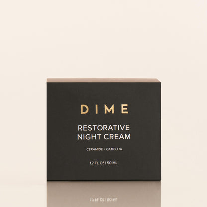 DIME Beauty Restorative Night Cream, Facial Moisturizer with Ceramides and Sea Buckthorn, 1.7 oz / 50 ml in Pump - dailyvitalstore