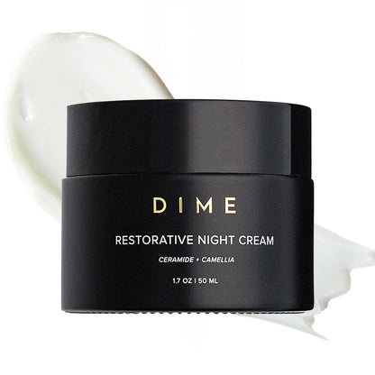 DIME Beauty Restorative Night Cream, Facial Moisturizer with Ceramides and Sea Buckthorn, 1.7 oz / 50 ml in Pump - dailyvitalstore