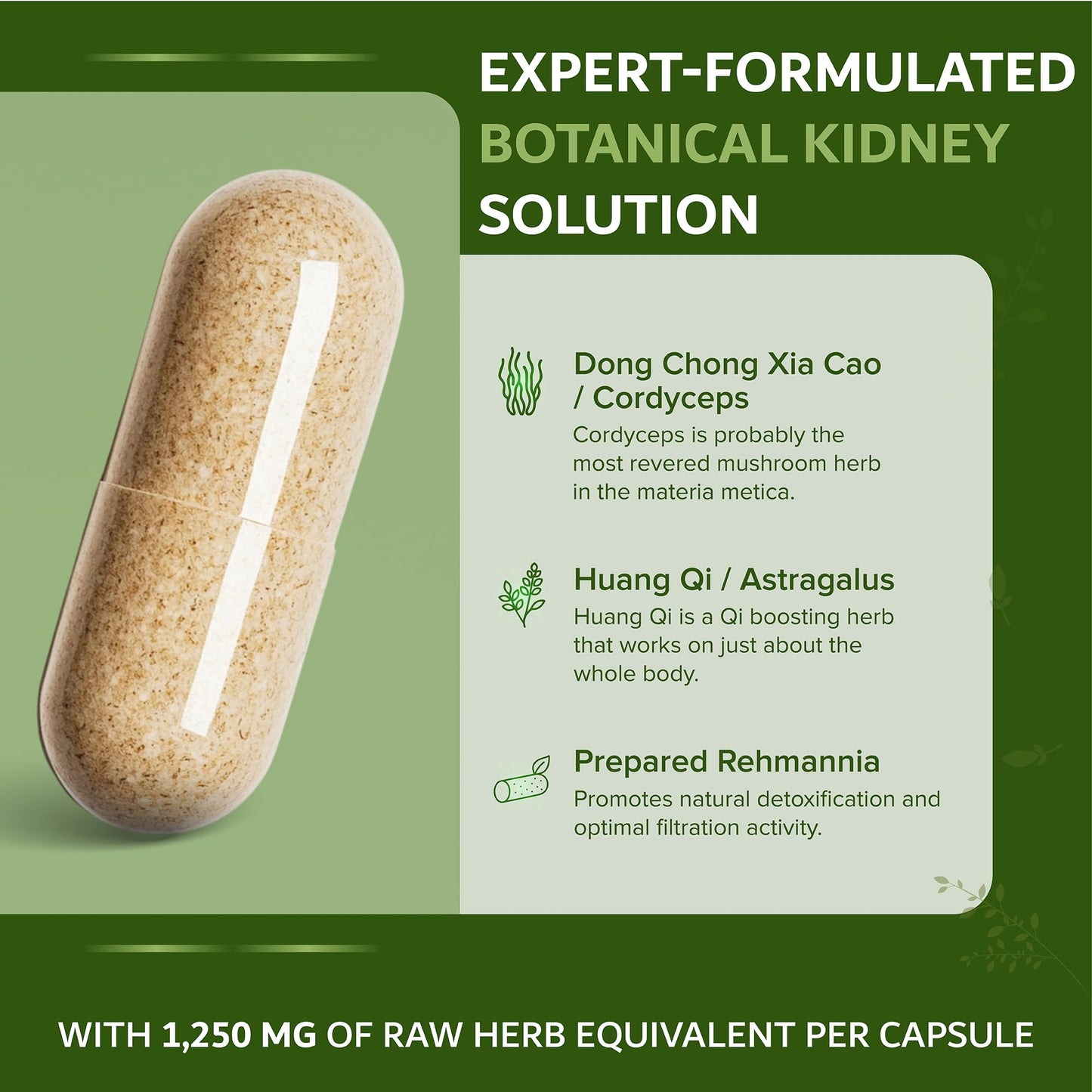 Dimmak Herbs Kidney Sure- Kidney Cleanse & Revitilization Tonic- Organic Herbal Support for Renal Health, Urinary Tract Flow & Vitality- TCM Doctor Formulated, Vegan- 400mg 100 Capsules - dailyvitalstore