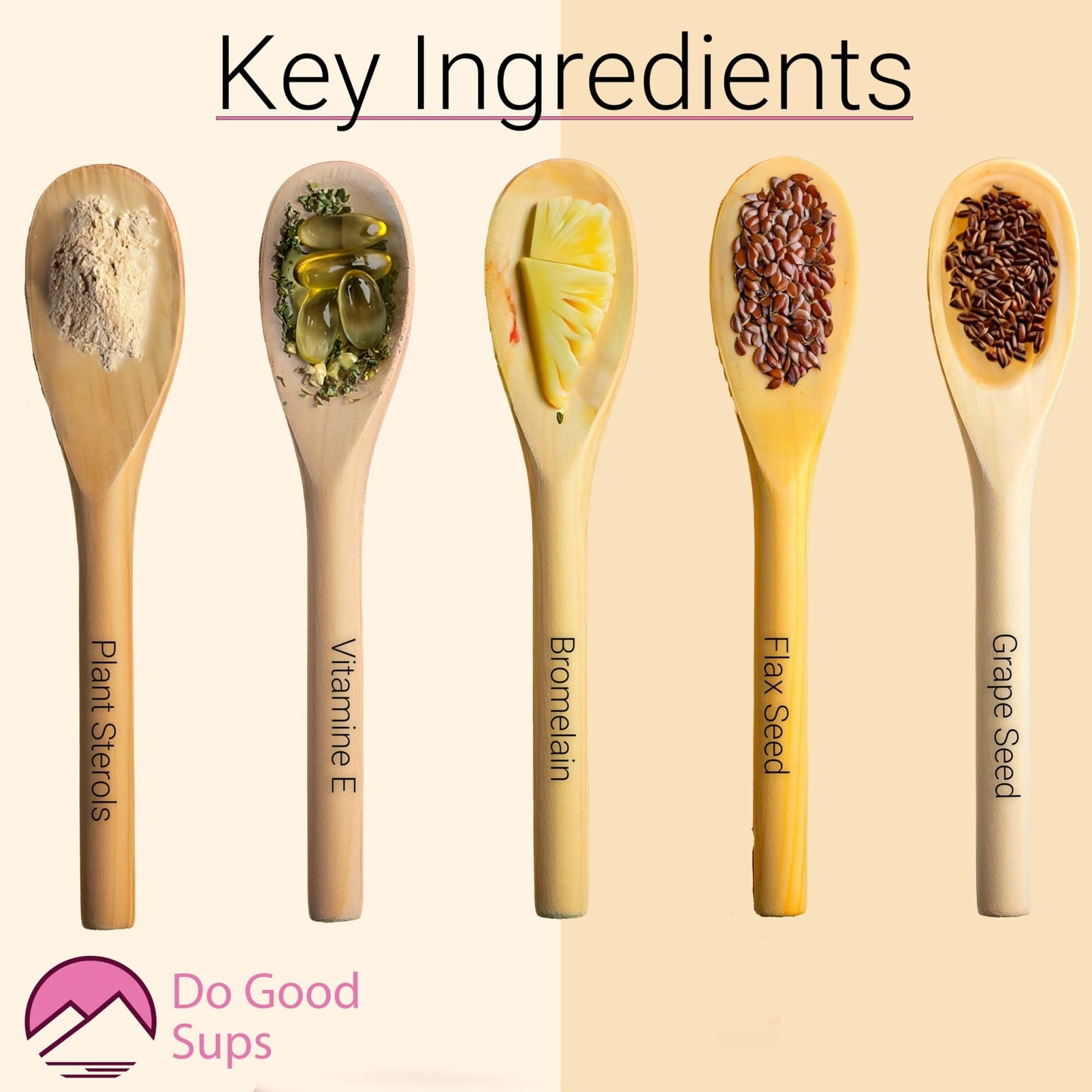 Do Good Sups The Looker 60 Caps- Skin Hair and Nails Vitamins - Natural Collagen Production - Reduces Hair Thinning - Skin Elasticity - Skin Moisture - Plant Sterols Bromelain Zinc Vitamin E Selenium - dailyvitalstore
