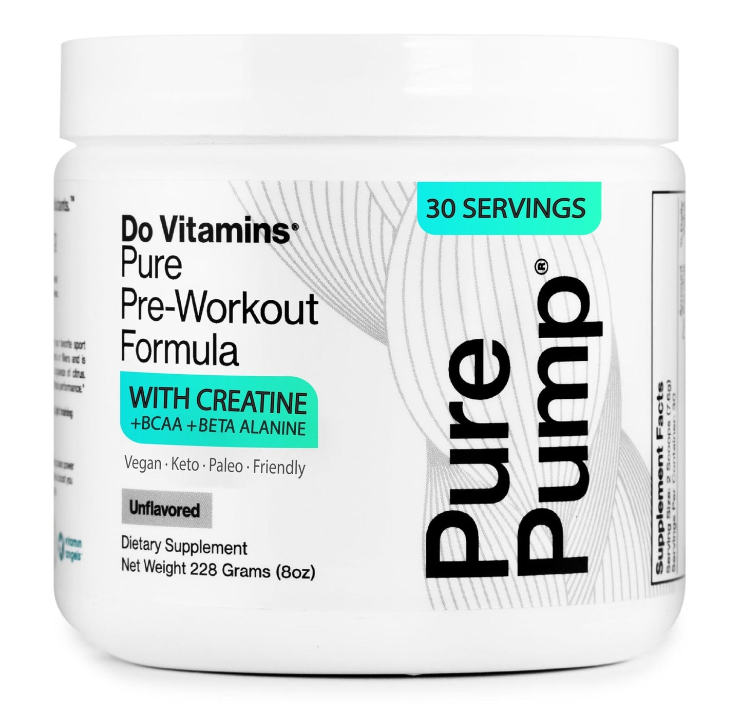 Do Vitamins PurePump Clean Pre Workout Powder for Men & Women - Preworkout with Creatine BCAA - Clean Energy Pre-Workout - All Actives. Zero fillers. - dailyvitalstore