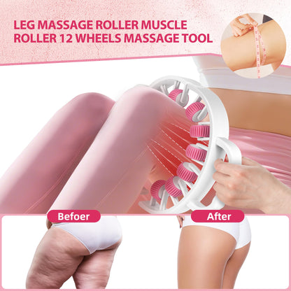 Docemel Lymphatic Drainage Massager Roller–Fascia Blaster Tool for Legs,Thighs,and Calves –Deep Tissue Body Sculpting and Anti-Cellulite Massager Tool - dailyvitalstore