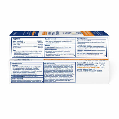 Doctor Butler's Advanced Hemorrhoid & Fissure Ointment – Lidocaine Hemorrhoid Treatment and Fissure Treatment Extra Strength Formula, Heals and Provides Fast Pain and Itch Relief* (1.5 oz.) - dailyvitalstore