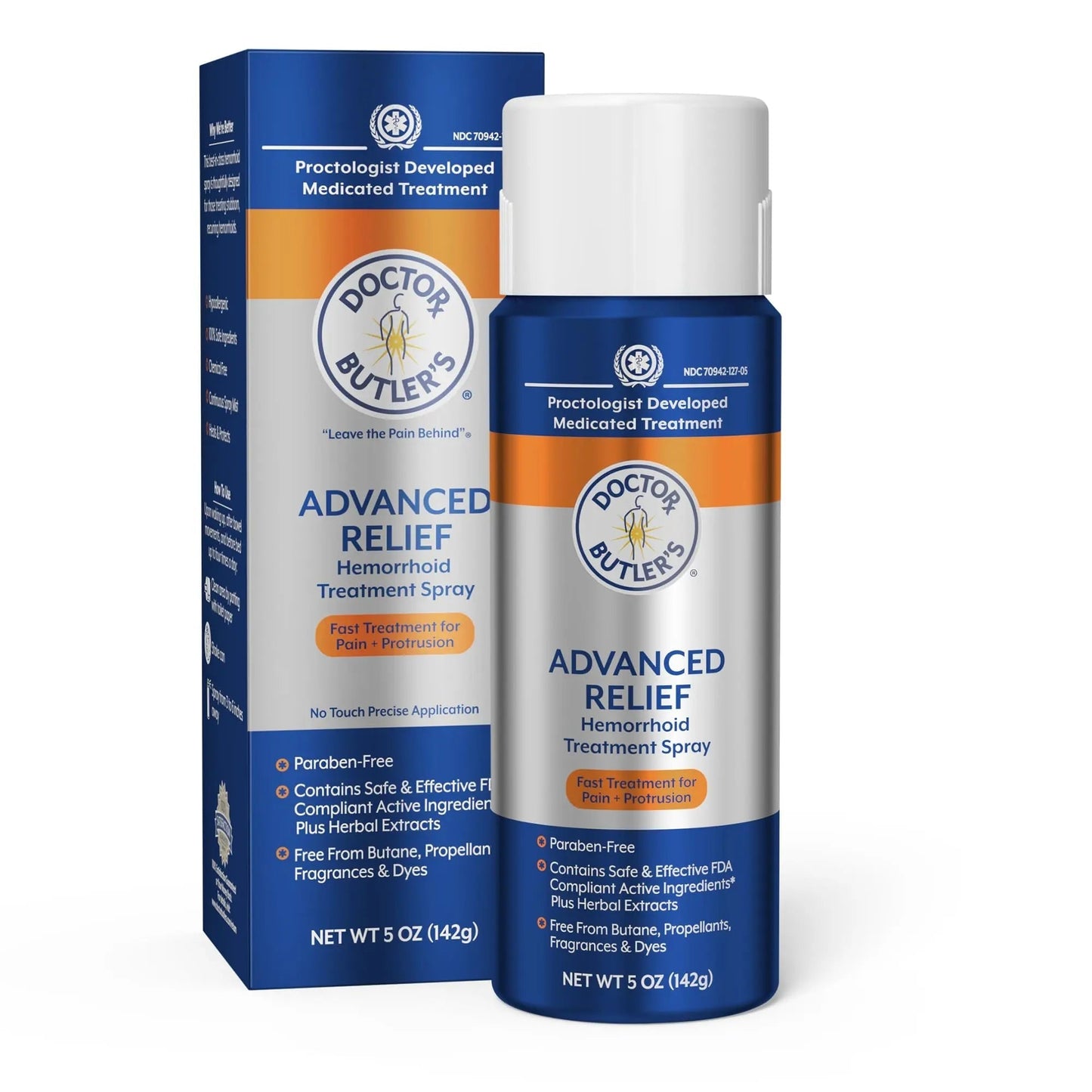 Doctor Butler's Advanced Relief Hemorrhoid Spray – Advanced Relief Hemorrhoid Treatment Spray with Witch Hazel to Help with Sensitive Skin, Itch Relief, and Swelling Relief* (5oz) - dailyvitalstore