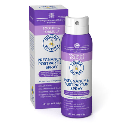 Doctor Butler's Pregnancy & Postpartum Spray - Perineal Spray and Hemorrhoid Treatment with Aloe and Chamomile, Pregnancy Support and Postpartum Essentials, Paraben Free (3oz) - dailyvitalstore