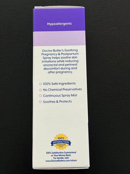 Doctor Butler's Pregnancy & Postpartum Spray - Perineal Spray and Hemorrhoid Treatment with Aloe and Chamomile, Pregnancy Support and Postpartum Essentials, Paraben Free (3oz) - dailyvitalstore