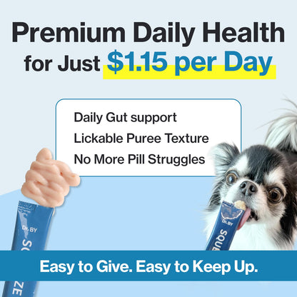 Doctor By Squeeze Probiotics for Dogs Gut Health Immunity Skin&Allergy Care Diarrhea Relief Digestive Stomach Support with L. crispatus KT-11 Lickable Paste Formula Individually Packaged, Chicken - dailyvitalstore