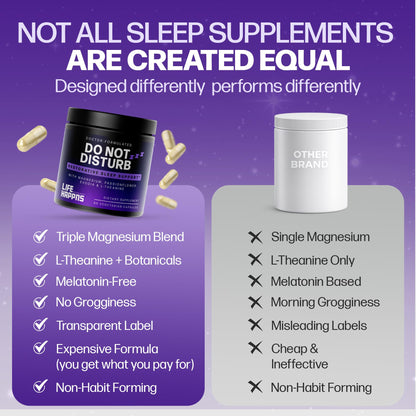Doctor Formulated Triple Magnesium for Sleep, Calm & Relaxation with Chelated Magnesium Glycinate, L-Theanine, Passionflower & Evodia – Non-Habit, No Melatonin Magnesium Sleep Aid Support Supplement - dailyvitalstore
