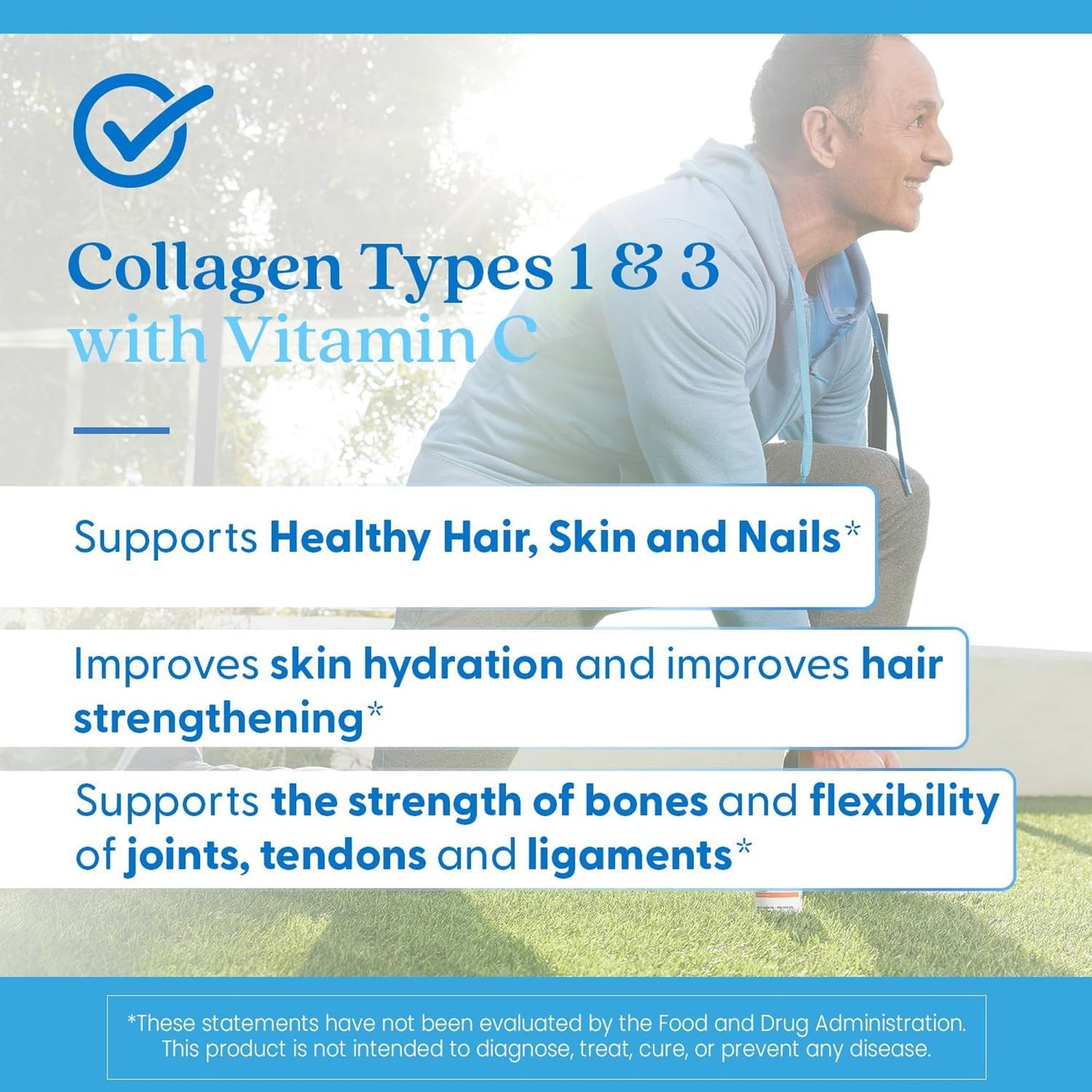 Doctor's Best Collagen Types 1 & 3 with Vitamin C, Non-GMO, Gluten Free, Soy Free, Supports Hair, Skin, Nails, Tendons & Bones, 500 mg, 240 Caps (DRB-00263) - dailyvitalstore