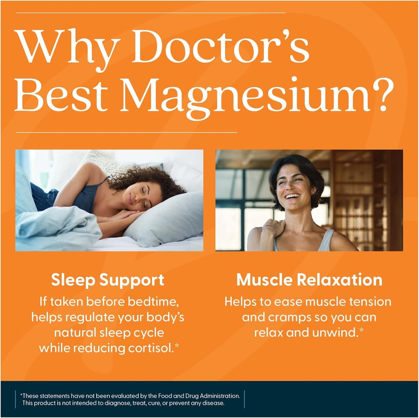 Doctor's Best High Absorption Magnesium Glycinate Lysinate Supplement for Sleep Support - Chelated Magnesium Tablets for Women & Men, 200mg per Serving, Supports Calm & Relaxation, Vegan - 120 Count - dailyvitalstore