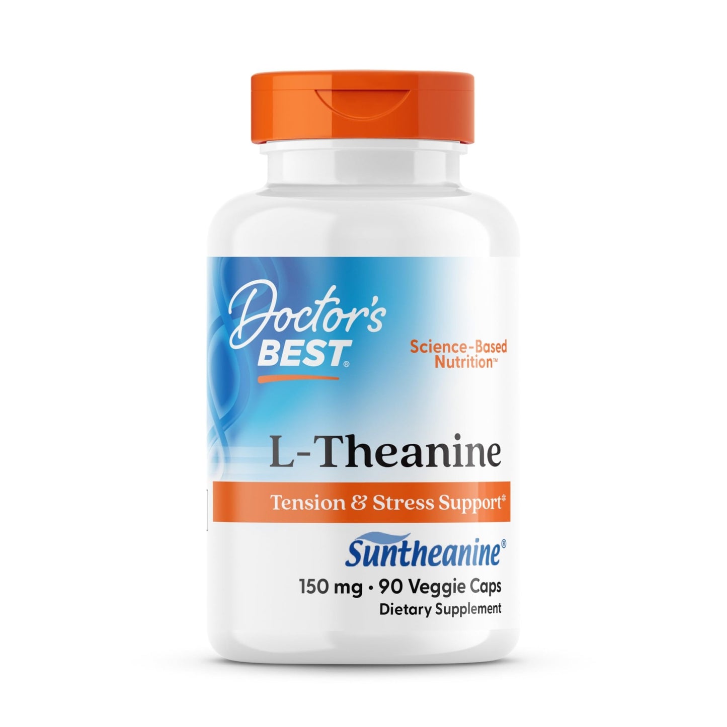 Doctor's Best L-Theanine Contains Suntheanine, Helps Reduce Stress & Sleep, Non-GMO, Gluten Free, Vegan, 150 mg (DRB-00197), 90 Count - dailyvitalstore
