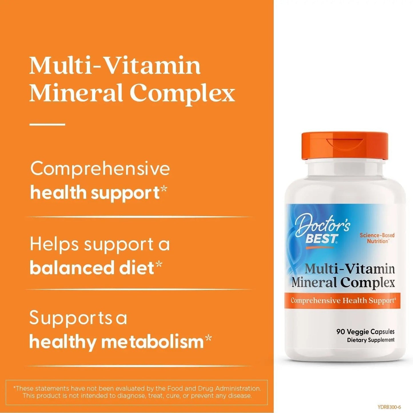 Doctors Best Multi-Vitamin Mineral Complex, Comprehensive Health Support, Non-GMO, Gluten Free, Vegan 90 Veggie Capsules - dailyvitalstore