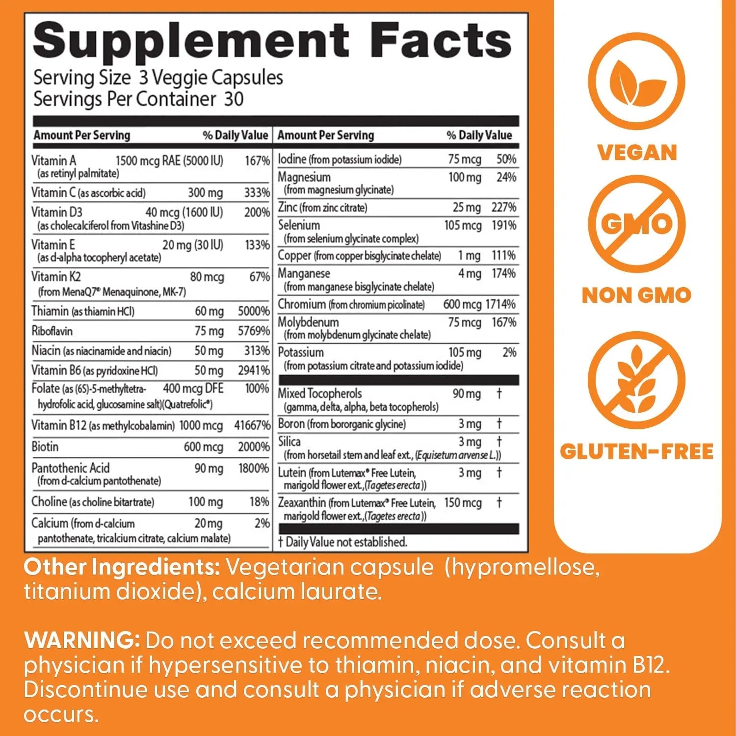 Doctors Best Multi-Vitamin Mineral Complex, Comprehensive Health Support, Non-GMO, Gluten Free, Vegan 90 Veggie Capsules - dailyvitalstore