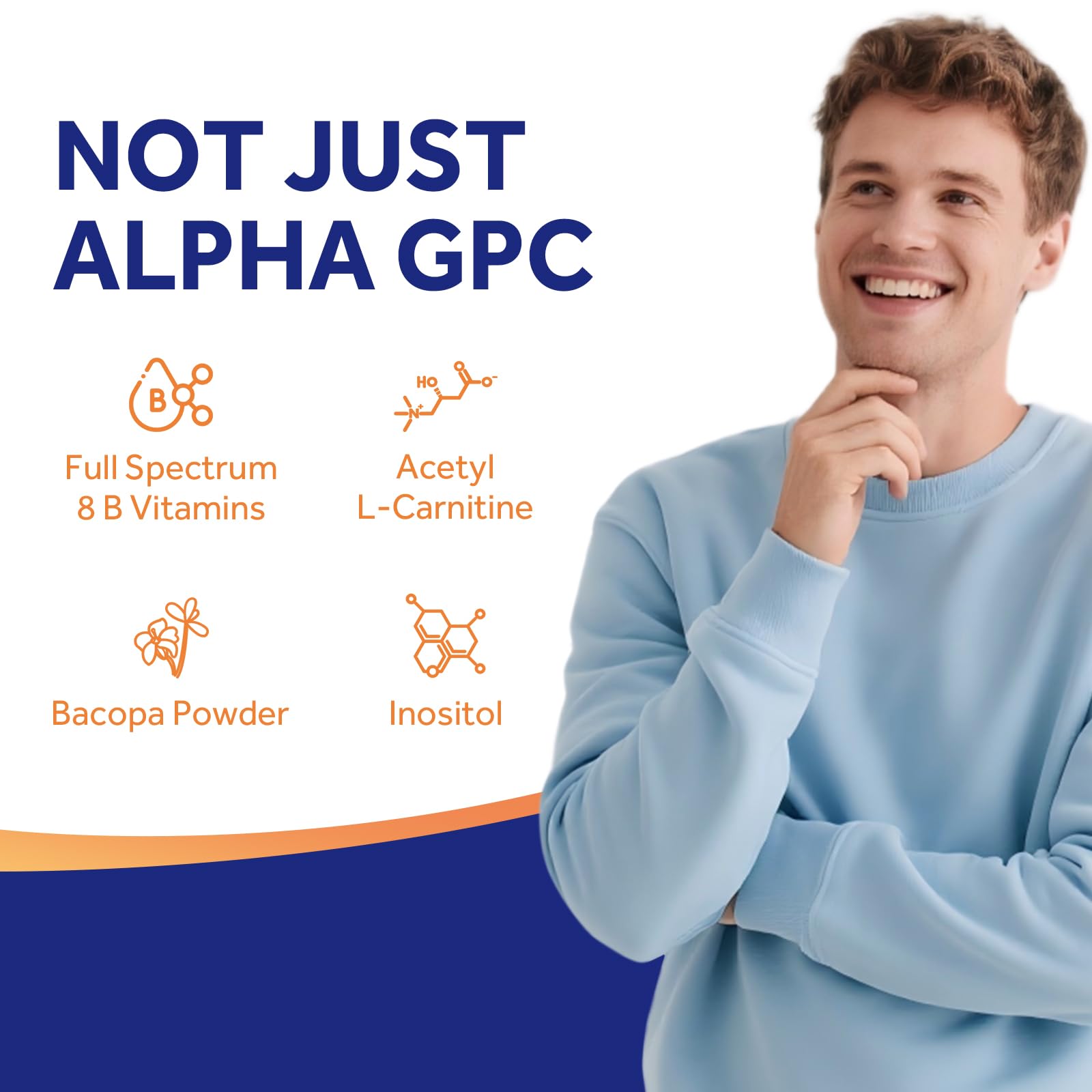 Doctor's Recipes Alpha GPC 300 mg Supplement, with 8 B Vitamins, Inositol, Acetyl L-Carnitine, Highly Bioavailable Source of Choline, 12-in-1 Cognitive Support for Women & Men, 60 Veggie Capsules - dailyvitalstore