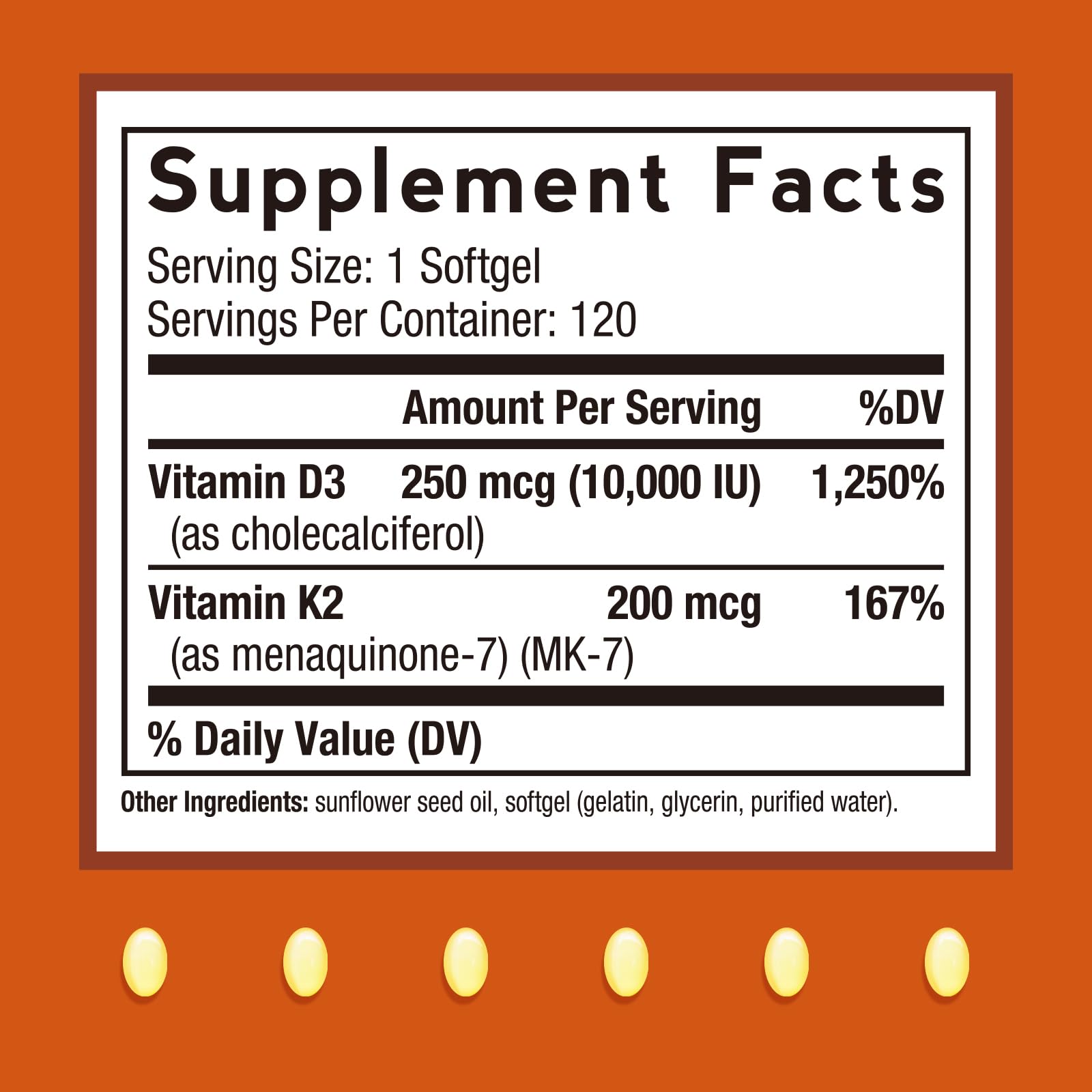 Doctor's Recipes Vitamin D3 K2, 10,000 IU, 200 mcg, MK-7, Strong Bone Density, Teeth, Immune, Heart Support, Energy, Calcium Absorption, - dailyvitalstore