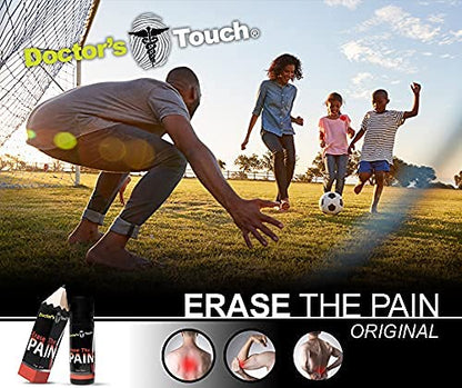 Doctor's Touch Erase The Pain Relief Roll On - Fast Acting Topical Pain Relief Roll On for Nerves, Joints, All Muscle Soreness and Discomfort - Roll on Muscle Pain Relief - dailyvitalstore