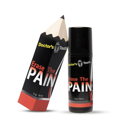 Doctor's Touch Erase The Pain Relief Roll On - Fast Acting Topical Pain Relief Roll On for Nerves, Joints, All Muscle Soreness and Discomfort - Roll on Muscle Pain Relief - dailyvitalstore