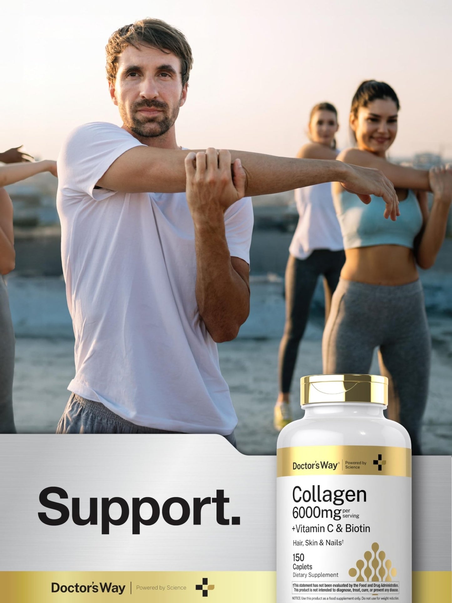 Doctor's Way Collagen Complex | 150 Caplets | with Vitamin C and Biotin | Non-GMO, Gluten Free Supplement - dailyvitalstore