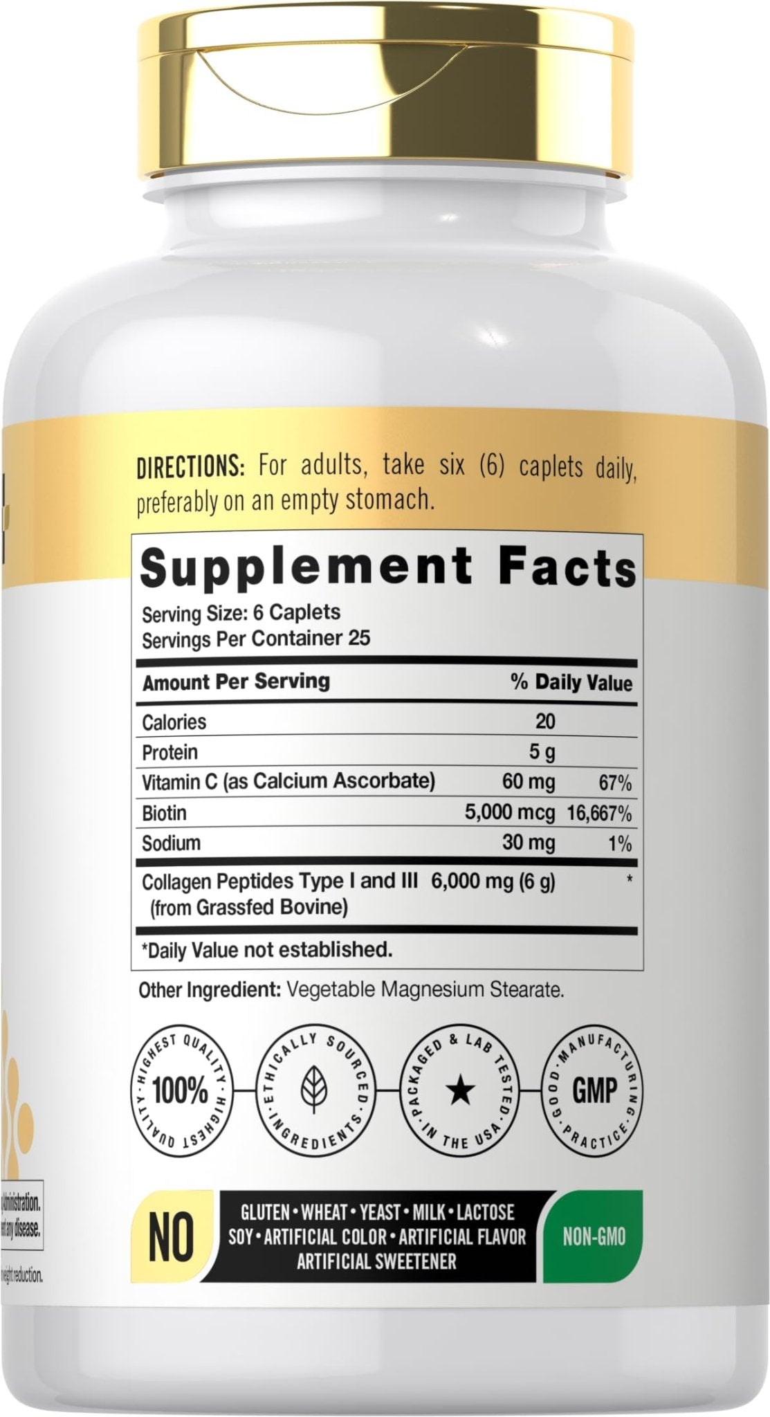 Doctor's Way Collagen Complex | 150 Caplets | with Vitamin C and Biotin | Non-GMO, Gluten Free Supplement - dailyvitalstore