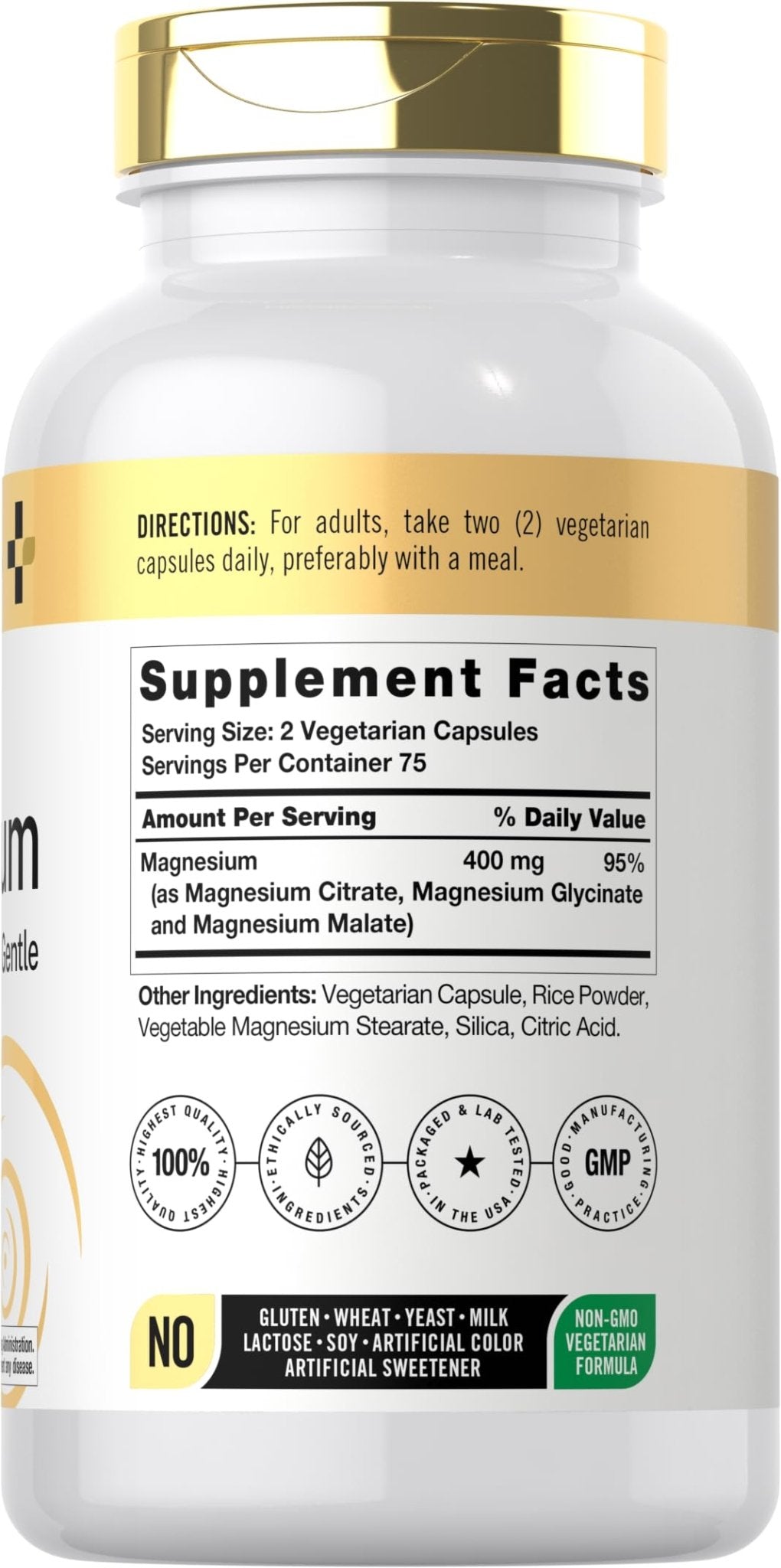 Doctor's Way Triple Magnesium Complex | 150 Capsules | Citrate, Glycinate, & Malate Supplement | Vegetarian, Non-GMO, Gluten Free Formula - dailyvitalstore