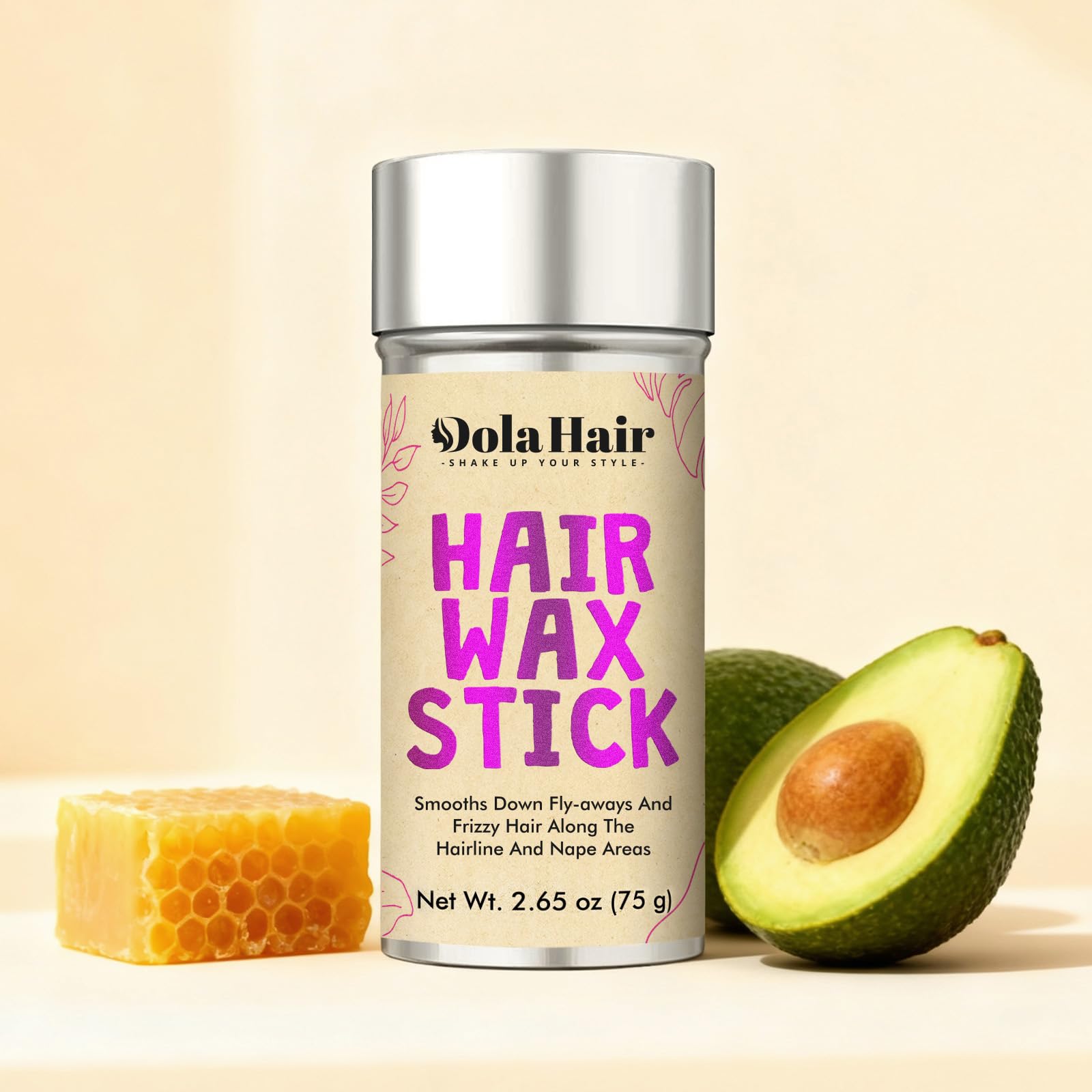 Dolahair Hair Wax Stick - Flyaway Control and Styling Pomade for Kids, Women, and Men - Slick Back Hair Bun Maker and Hair Accessorie for Teen Girls (1 Pack of Wax) - dailyvitalstore