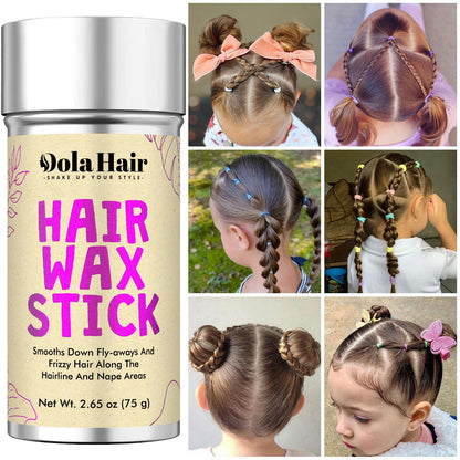 Dolahair Hair Wax Stick - Flyaway Control and Styling Pomade for Kids, Women, and Men - Slick Back Hair Bun Maker and Hair Accessorie for Teen Girls (1 Pack of Wax) - dailyvitalstore