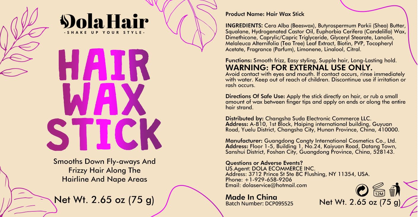 Dolahair Hair Wax Stick - Flyaway Control and Styling Pomade for Kids, Women, and Men - Slick Back Hair Bun Maker and Hair Accessorie for Teen Girls (1 Pack of Wax) - dailyvitalstore