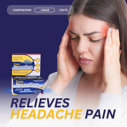 Dolo Neurobion 30 Tablets - Pain Reliever, Fever Reducer, Extra Strength, Fuerte, Alivia el Dolor, Reduce la Fiebre - dailyvitalstore