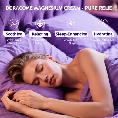 Doracome Magnesium Moisturizing Cream for Muscle Relief, Sleep Support and Stress Relief, Fast-Absorbing Formula,Skin Friendly,Lightly Scented-SJX - dailyvitalstore